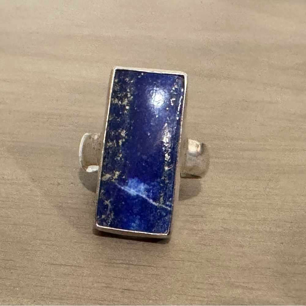 Rectangular Lapis Ring - image 3